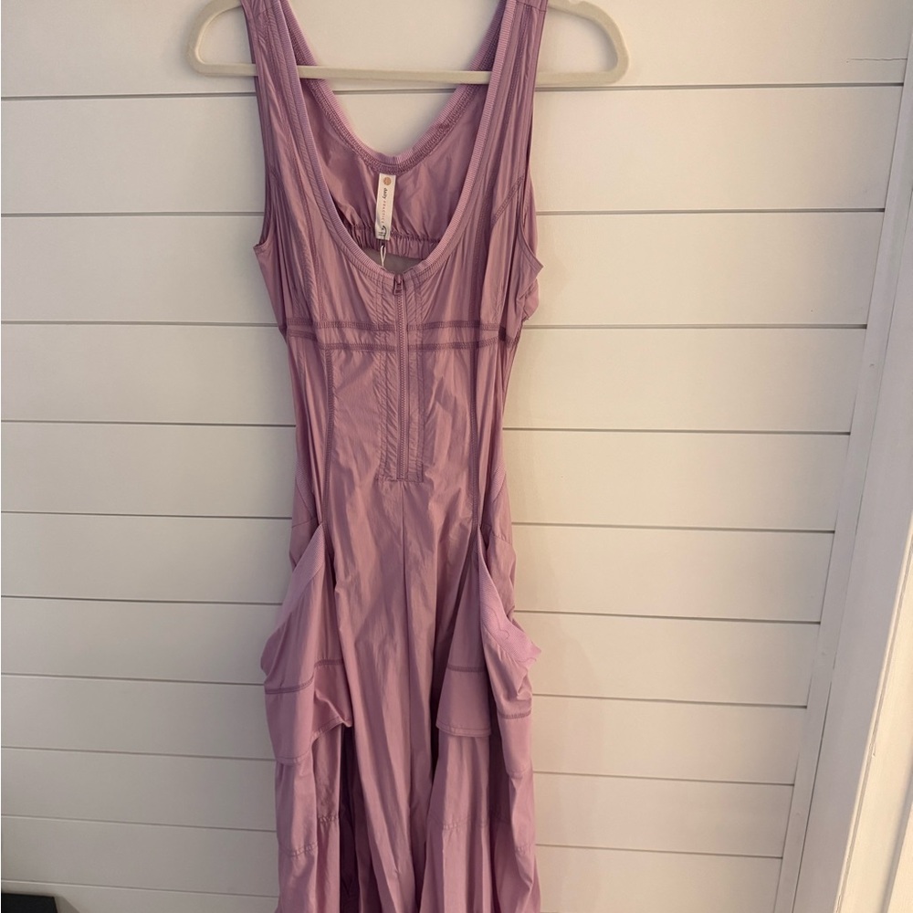 Anthropologie Dusty Mauve Sleeveless Midi Dress
